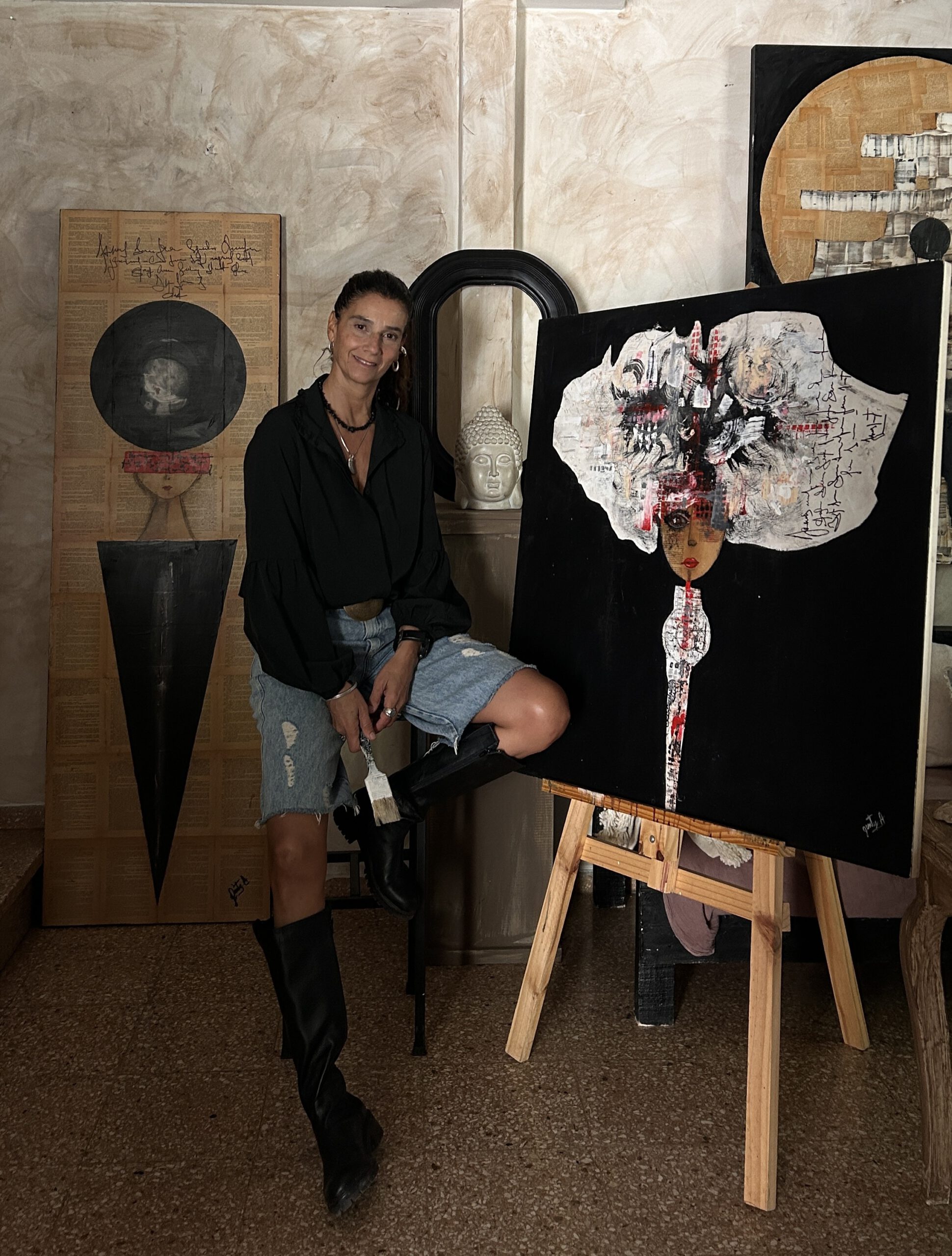 Andrea Genty en su taller